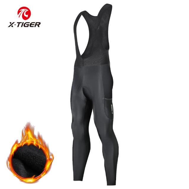X-TIGER Calça de Ciclismo Térmica Masculina com Gel 5D para Inverno
