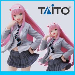 【EM ESTOQUE】Novidades Produto Original Taito DARLING in The FRANXX Zero Two Uniforme Ver. Figura de coleção para presente - Image 1