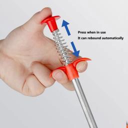 Ferramentas de Desobstrução de Tubos de 60cm, Desentupidor de Drenos, Bastões Limpadores de Drenos, Removedor de Entupimentos para Limpeza Doméstica de Cozinha e Pias Flexíveis - Image 3