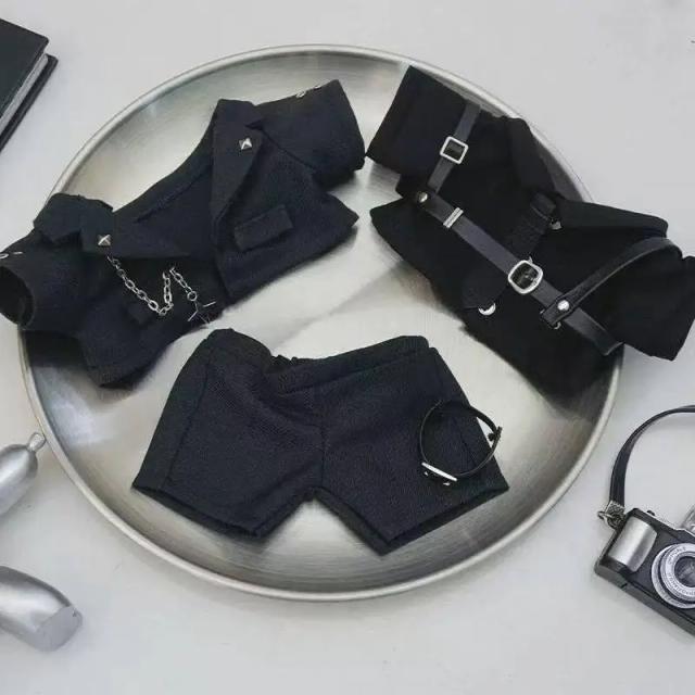 Conjunto de Roupas para Boneca 20cm: Vestido de Aniversário Elegante, Terno de Agente e Roupa Casual