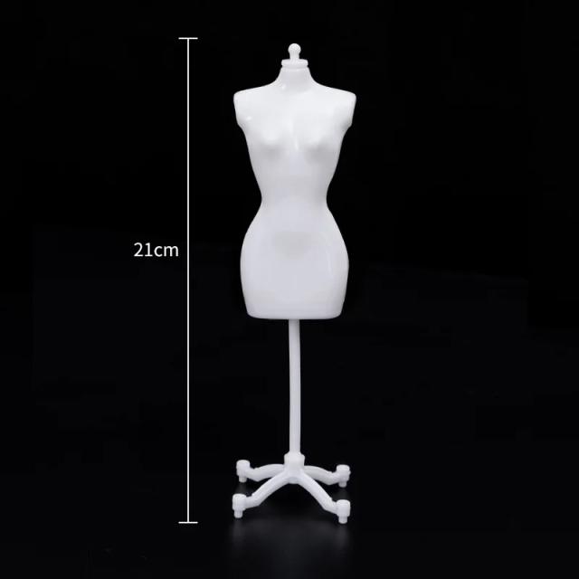 1 peça de manequim de 21cm para roupas, modelo para bonecas, decoração de casa, suporte para exibição de vestidos femininos, acessórios para bonecas.
