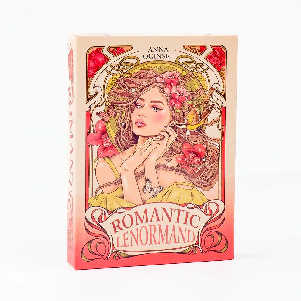 Cartões românticos Lenormand Oracle 37 peças baralho 10.2x7.2cm Inglês Vision Art Nouveau Motivos florais para jogos de tabuleiro de festa - Image 1