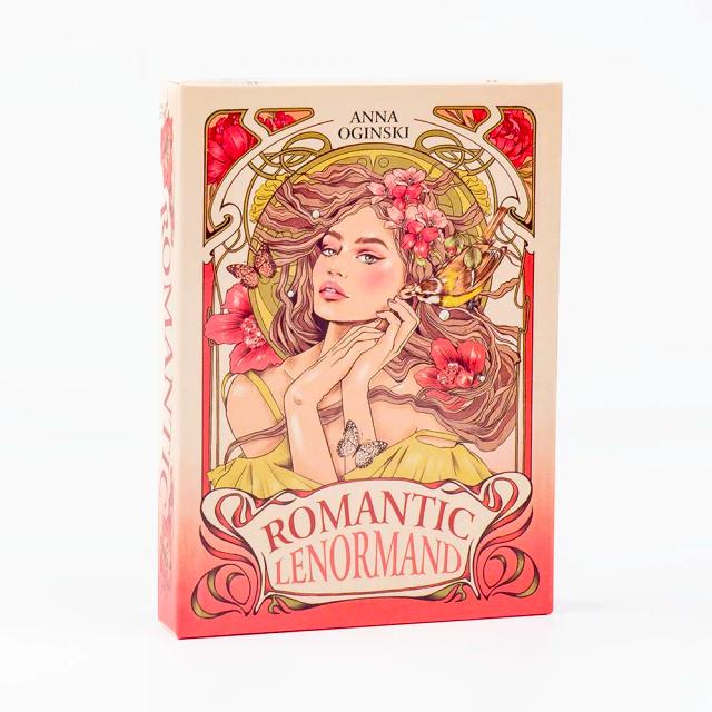Cartas Lenormand Oracle Vision 37 Peças 10.2x7.2cm Inglês Art Nouveau