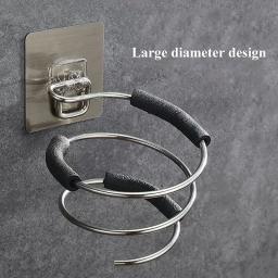 Suporte de secador de cabelo para banheiro, perfuração grátis, ferramentas de cuidados com o cabelo, adesivo, montagem na parede, ferramentas de salão de barbeiro - Image 3