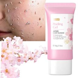 Sakura rosto limpeza profunda esfoliante gel cuidados com a pele clareamento hidratante reparação esfoliante facial cuidados com a pele 60g - Image 1
