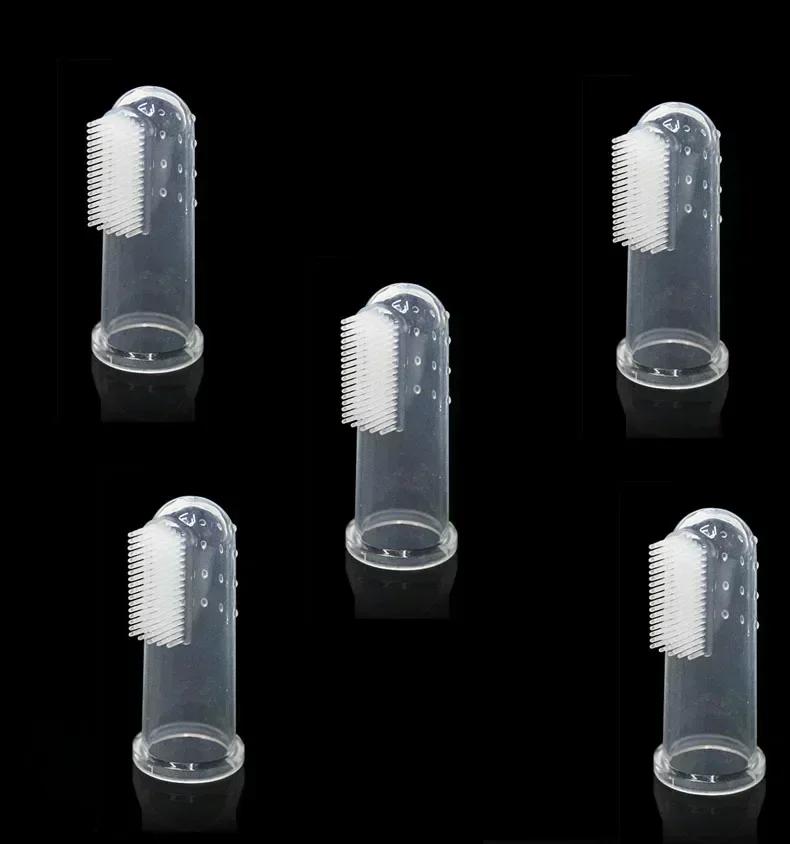 5 pçs super macio pet dedo escova de dentes cão escova mau hálito tártaro ferramenta cuidados com os dentes cão suprimentos para animais de estimação cepillo para perro - Image 1