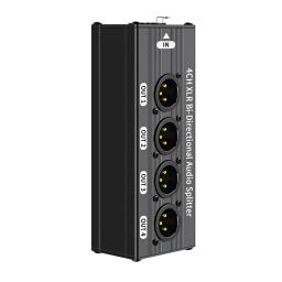 Divisor de áudio balanceado HTA004P-XLR 1X4 1 em 4 saídas XLR Divisor de áudio XLR Caixa divisora de sinal de áudio - Image 5