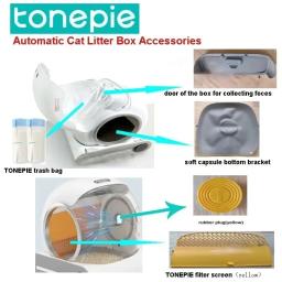 Tonepie inteligente gato caixa de areia acessórios silicone gato maca esteira coleta porta do banheiro saco lixo borracha plug fechado dedicado - Image 2