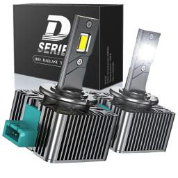 Lâmpadas led para faróis de carro, série d d1s d3s d2r d2s d4r d4s d5s d8s turbo luzes 6000k 70w lâmpada automática plug & play kit de conversão hid - Image 1