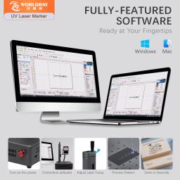 Worldray 3w 5w refrigerado a ar desktop uv máquina de marcação a laser para plástico vidro pcb componentes eletrônicos jóias gravura - Image 2