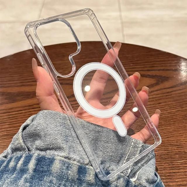 Capa Magnética Transparente Samsung Galaxy S26 S25 S24 S23 S22 S21 Plus Ultra FE Magsafe