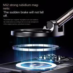 Suporte magnético dobrável para carro, suporte giratório de 360 ​​graus para celular, suporte magnético forte para iphone, samsung - Image 3