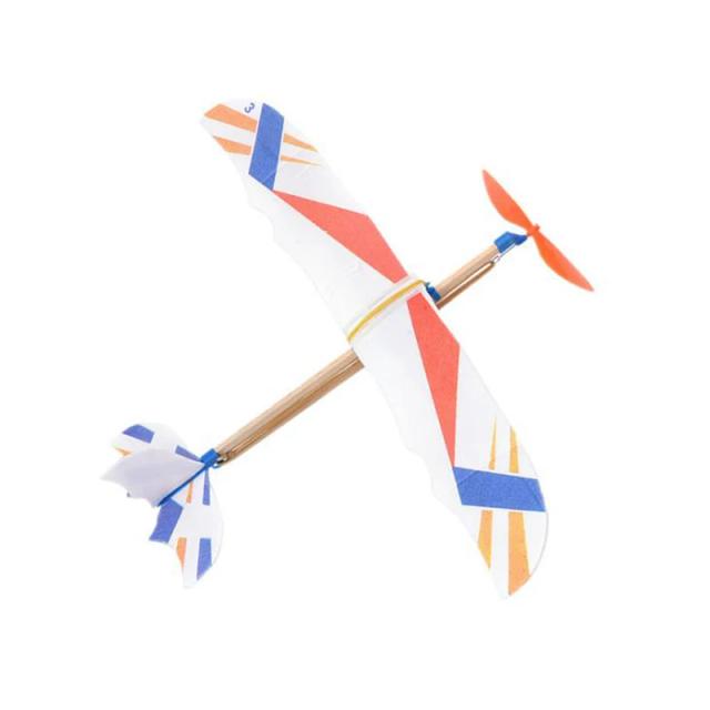 Avião Planador com Elástico 51x44cm - Brinquedo Educativo para Crianças