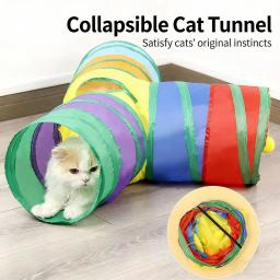 Túnel para Gatos, Brinquedo Colapsável para Animais de Estimação, Brinquedos para Gatos e Cães para Exercícios e Treinamento - Image 1