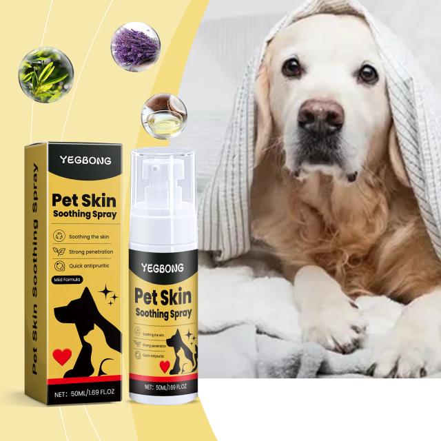 YEGBONG Spray Cuidados Pele Pet Alívio Desconforto Cães Gatos 50ml