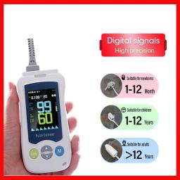 Oxímetro de pulso portátil pode ser usado como monitor de frequência cardíaca portátil para sondas neonatais e pediátricas para adultos. - Image 1