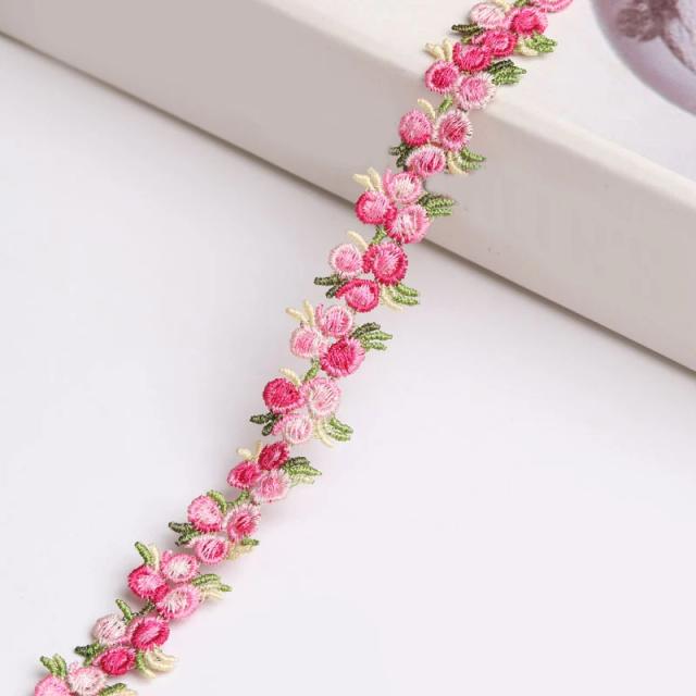 Tecido Renda Flores Bordado 3D para Vestido e Artesanato