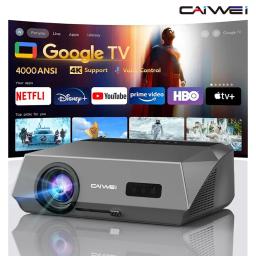 Projetor CAIWEI A10Q 4K Certificado Google 1080P Full HD Auto Foco Alta Luminosidade 4000 Ansi WiFi6 Projeção Cinéma em Casa - Image 1