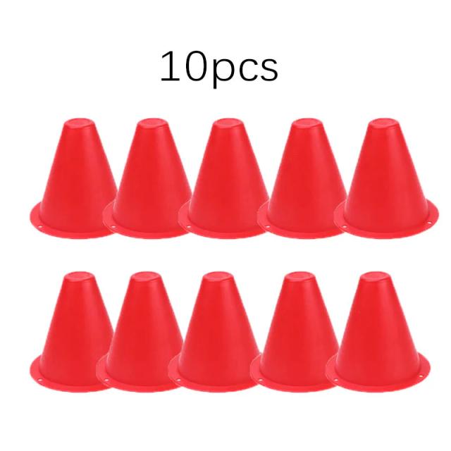 Cones de Treinamento PP com Furos, Conjunto de Cones Marcadores de Alta Visibilidade para Patinação, Treinamento Esportivo em Pista de Obstáculos