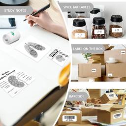 Mini impressora portátil papel térmico hd 57*25mm universal auto-adesivo rolo etiqueta de papel para impressão de telefone imagem foto - Image 3
