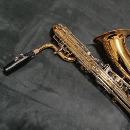 Saxofone barítono de alta qualidade e plano banhado em latão instrumento de sopro profissional com estojo acessórios para sax - Image 5