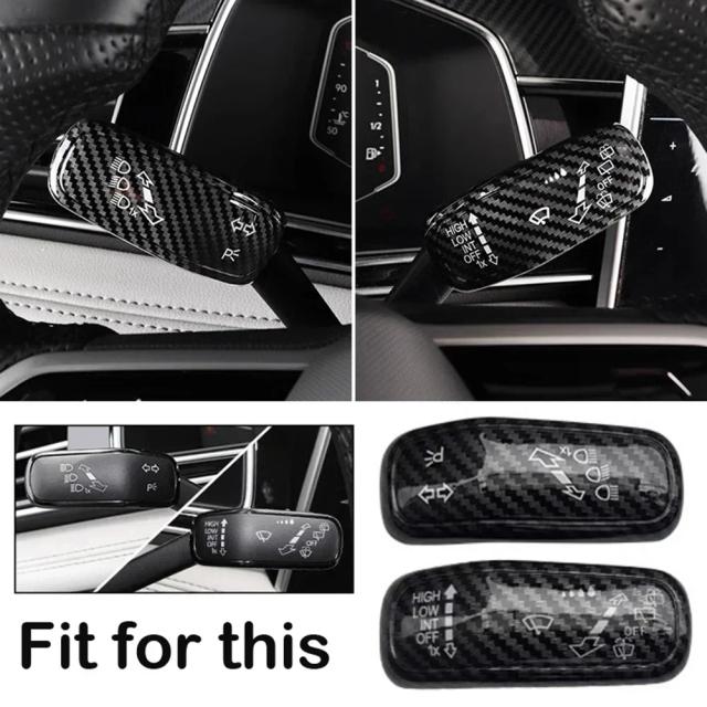 Capas de Controle para Volante VW Golf 7 7.5 8 - Preto Brilhante e Fibra de Carbono