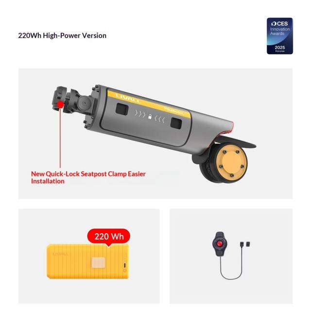 Livall Pikaboost2 Kit de Reforço para Bicicleta Elétrica Carregamento Rápido Longa Duração da Bateria para Bicicleta de Montanha e Ciclismo ao Ar Livre
