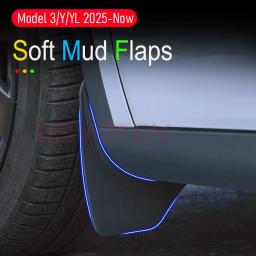 Protetor de Pintura e Para-lamas para Tesla Model 3 Y YL Acessórios 2025 2026, Protetores de Respingos de Pneu para Todas as Condições Climáticas - Image 2