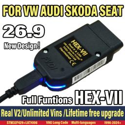 2025 Interface VAGCOM VCDS-CAN HEX V2 com Vins Ilimitados, Atualização V26.9 para VW AUDI Skoda Seat, Ferramenta de Diagnóstico Automotivo Multilíngue - Image 1