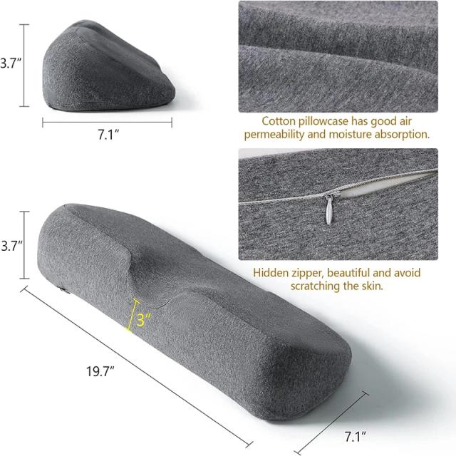 Travesseiro cervical, travesseiro de contorno de espuma de memória, travesseiros de cama para dormir lateral, travesseiro ortopédico ergonômico para dormir, travesseiro de pescoço