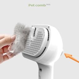 Atualizado pet spray aliciamento pente vapor flutuante remoção do cabelo limpeza escova de vapor estilo para cães gatos acessórios - Image 3