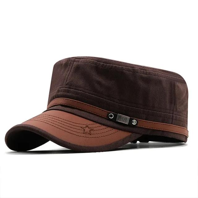 Chapéu Cadete Casual Algodão Vintage Unisex 56-60cm