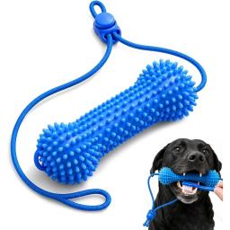 Brinquedo Dental Canino de Ação Dupla, Brinquedo de Mastigar para Limpeza e Escovação de Dentes de Cães, Mastigáveis Dentais Reutilizáveis para Cães - Image 1