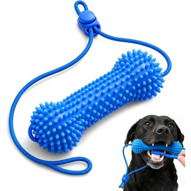 Brinquedo Dental Canino Ação Dupla Mastigável para Limpeza e Escovação de Dentes de Cães