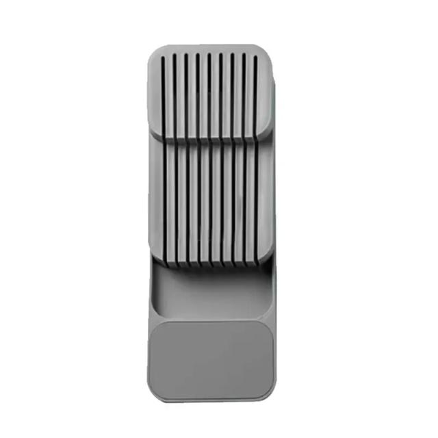 Organizador de Gaveta para Facas e Talheres 39,7cm Cinza