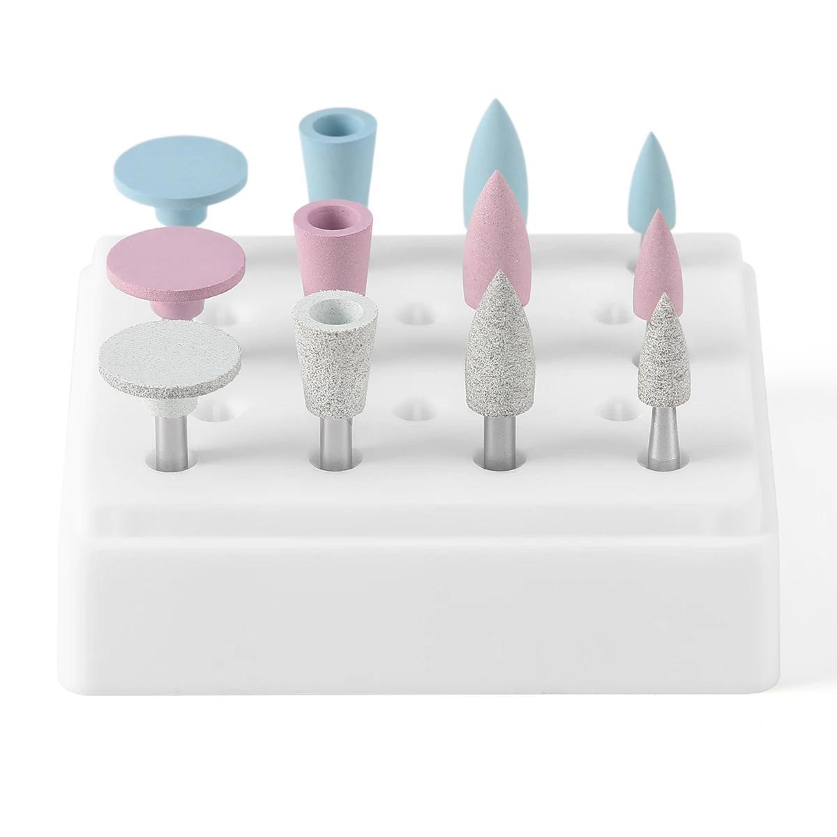 Kit de polimento de silicone 12 tamanhos, ra 2.35mm para polimento de compostos de porcelana de resina com ferramenta de laboratório de peça de mão de baixa velocidade - Image 1