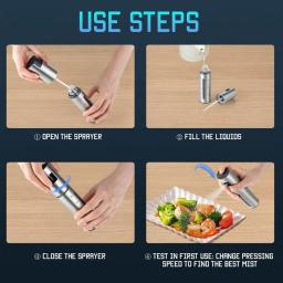 Pulverizador avançado de azeite para cozinhar garrafa de spray de óleo de abacate para dispensador de óleo de alimentos garrafa spritzer para cozinha - Image 5