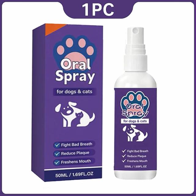 Spray Higiene Bucal Pet 30ml - Elimina Tártaro e Refresca o Hálito