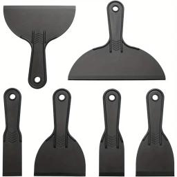 6 pçs/set raspadores de plástico duráveis 6-pack parede spackle putty faca para remoção de papel de parede, reboco e buraco enchimento pá sno - Image 1