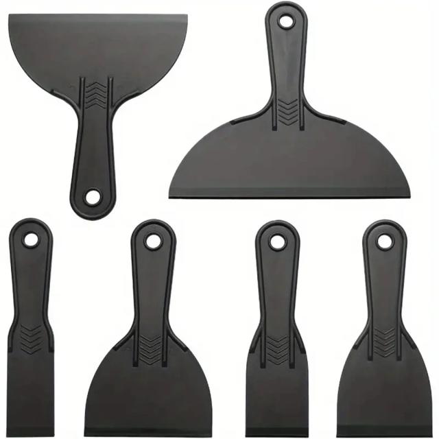 Conjunto de 6 Espátulas de Plástico Duráveis para Reparos e Acabamentos