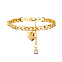 Tornozeleira para mulheres cor de ouro aço inoxidável cubana link tornozelo pulseiras verão 2024 moda perna corrente praia pé jóias tornozeleiras - Image 1