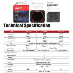 UNI-T LM320D LM320E LM320F Laser Inclinômetro Digital Angel Meter com Medição de Ângulo Relativo Absoluto Inclinômetro Magnético - Image 6