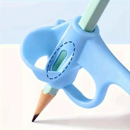 Corretores de aperto de caneta de silicone-aiílio para prática de escrita com porta-lápis de borracha macia, para melhor postura e correção de erros - Image 5