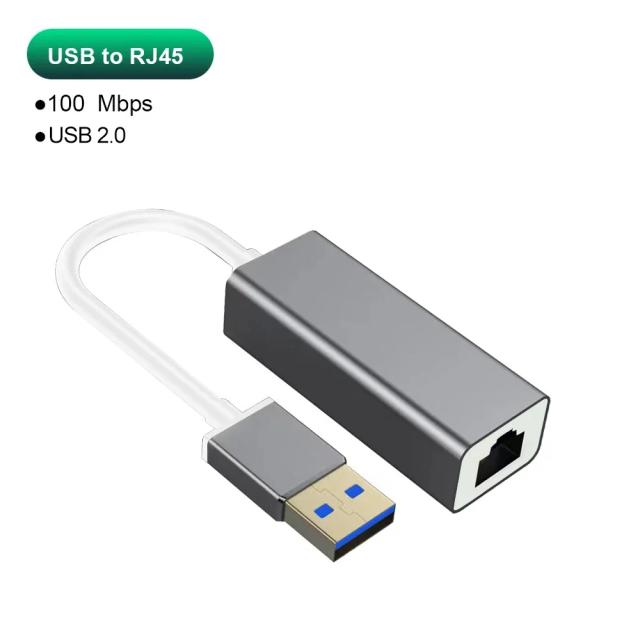 Adaptador Ethernet USB Tipo C 1000Mbps USB 3.0 RJ45 Placa de Rede para MacBook PC Windows Android