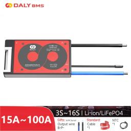 DALY BMS 3S 4S 6S 7S 10S 12S 13S 14S 15S 16S Li-ion e LiFePO4 32650 21700 18650 BMS 15A a 100A com função de equilíbrio e NTC - Image 1
