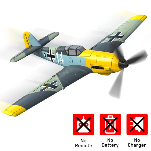One-Key Aerobatic Avião de Controle Remoto BF109 RC Avião 400mm Wingspan RTF 761-11