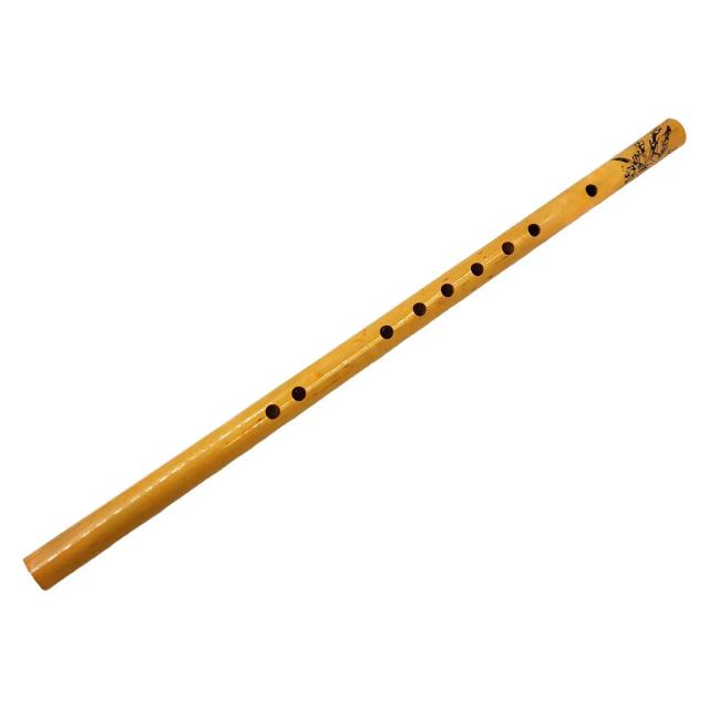Flauta de Bambu Vertical Premium 9 Furos Instrumento Musical Tradicional