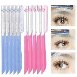 5pc conjuntos de depilador de sobrancelha para mulheres maquiagem beleza sobrancelhas remoção do cabelo ferramenta estilo lâmina aço aparador de barbear facial - Image 4