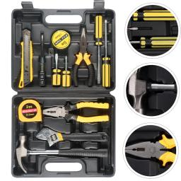 Conjunto de ferramentas de 8/9/12/13 peças, kit de ferramentas manuais para casa geral com caixa de ferramentas de plástico, estojo de armazenamento usado para reparo de carro e reparo doméstico - Image 2