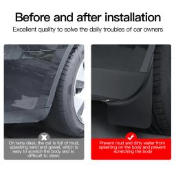 Para Tesla Model 3 Highland e Model Y Juniper 2021-2026: Acessórios Automotivos - Para-lamas Dianteiros e Traseiros em TPE Dedicados - Image 2
